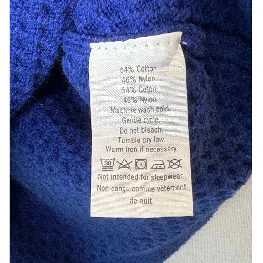 Janie and Jack Girls 2T‎ Royal Blue Ruffle Textured Knit Sweater Dress Mock Neck